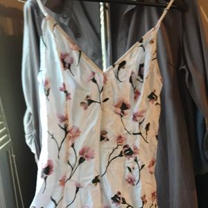 White romper with. Adjustable straps